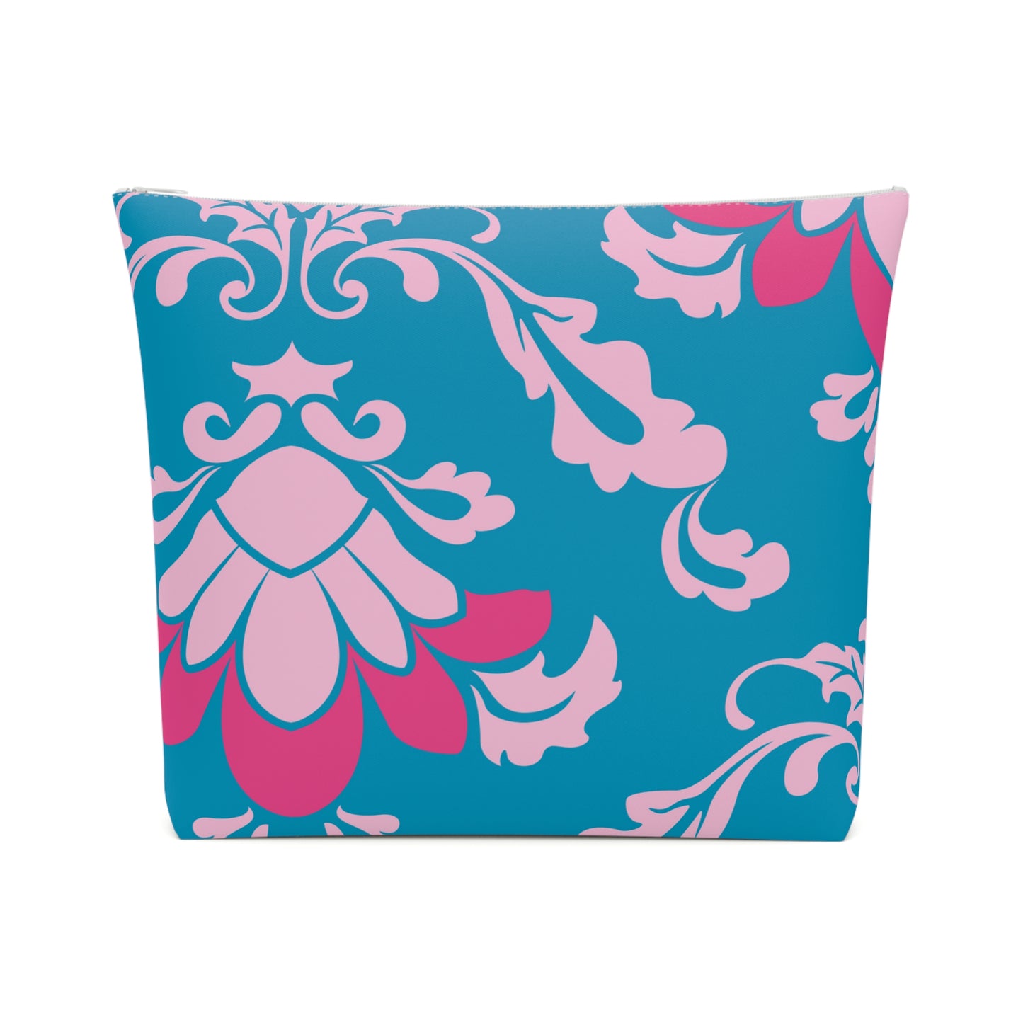 Cotton Cosmetic Bag Adult/Teen Makeup Bag Unisex Hot Pink Teal-Blue Customizable Put your Favorite Photo or Slogan, Or Name on THis tiffany.trillo@icloud.com