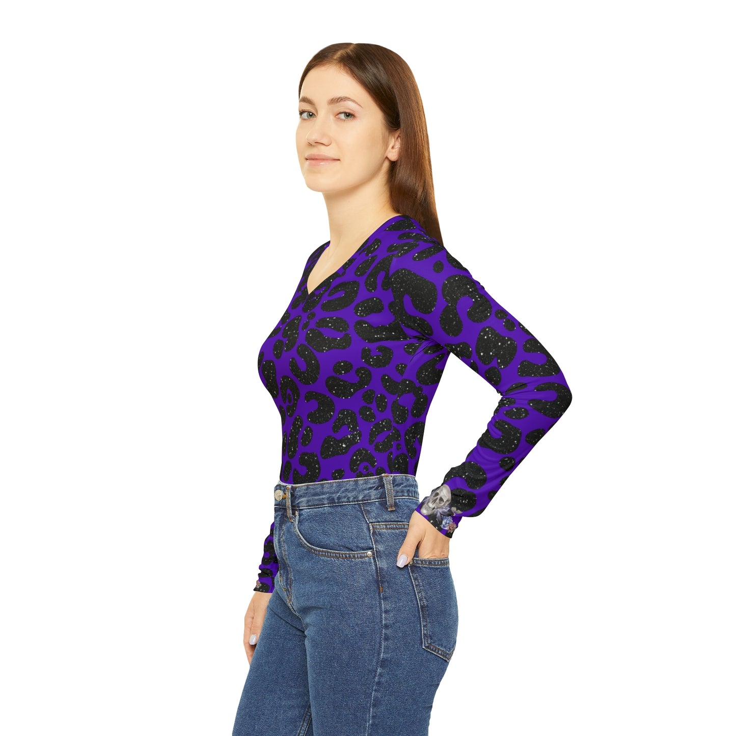 Women's Long Sleeve V-neck Shirt (AOP)