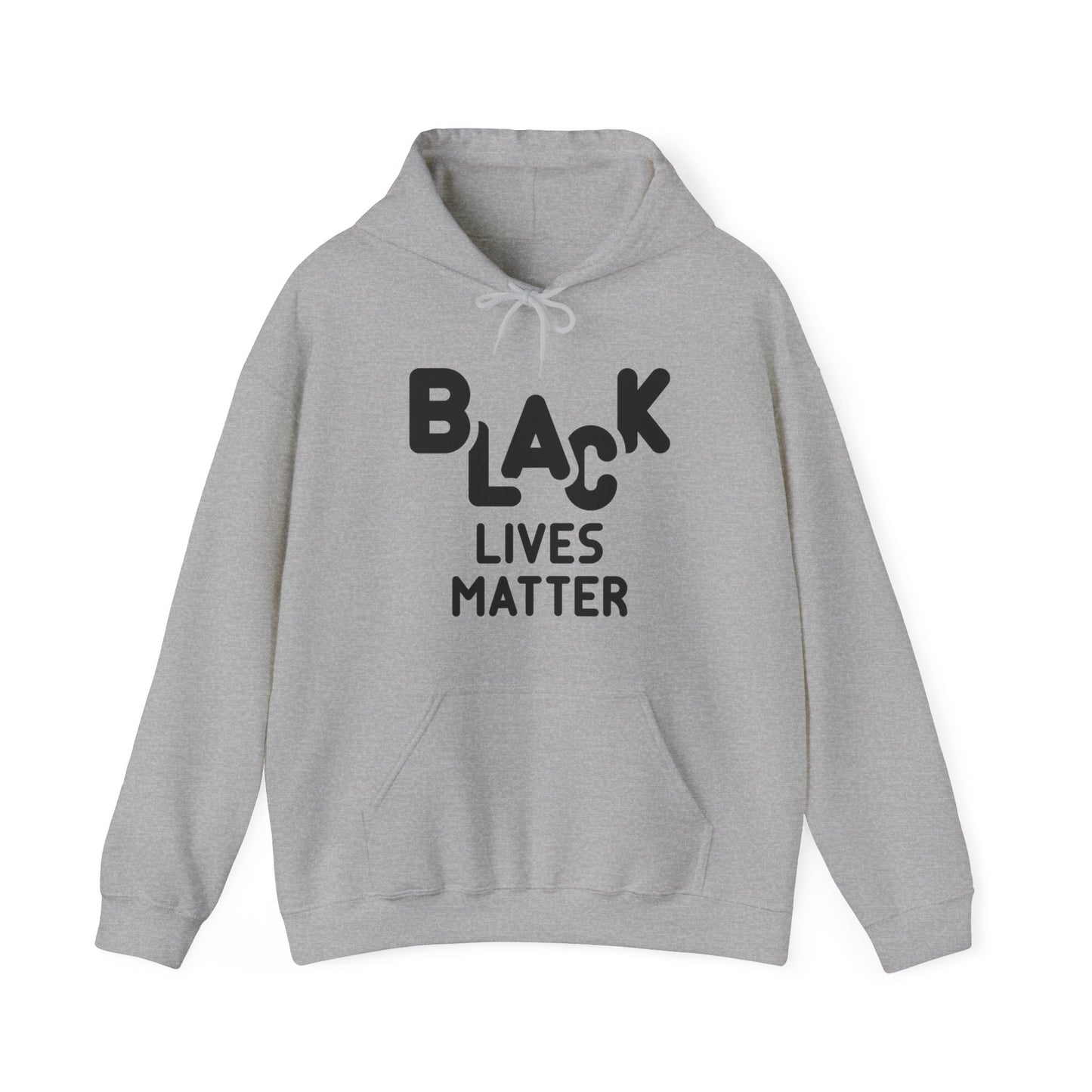 Unisex Heavy Blend™ Hooded Sweatshirt Adult/Teen Activewear Black Lives Matter in Black Writing