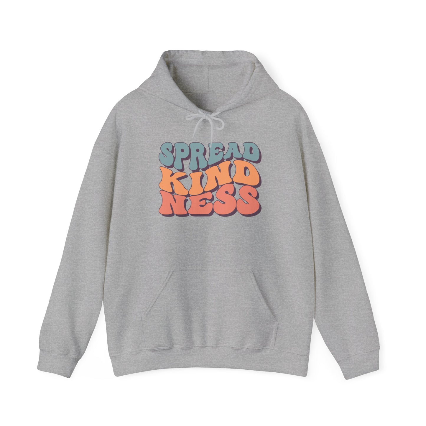 Unisex Heavy Blend™ Hooded Sweatshirt Adult/Teen Activewear Spread Kindness Awareness Light Blue Peach And Mauve Writing