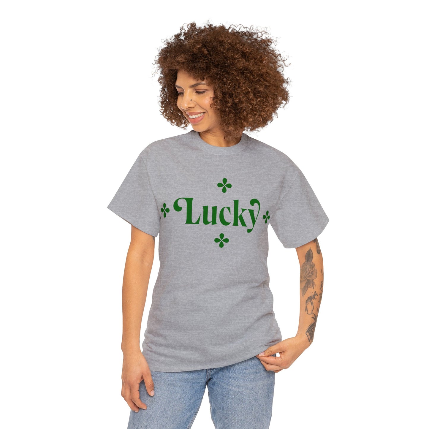 Unisex Heavy Cotton Tee Adult/Teen Activewear Lucky