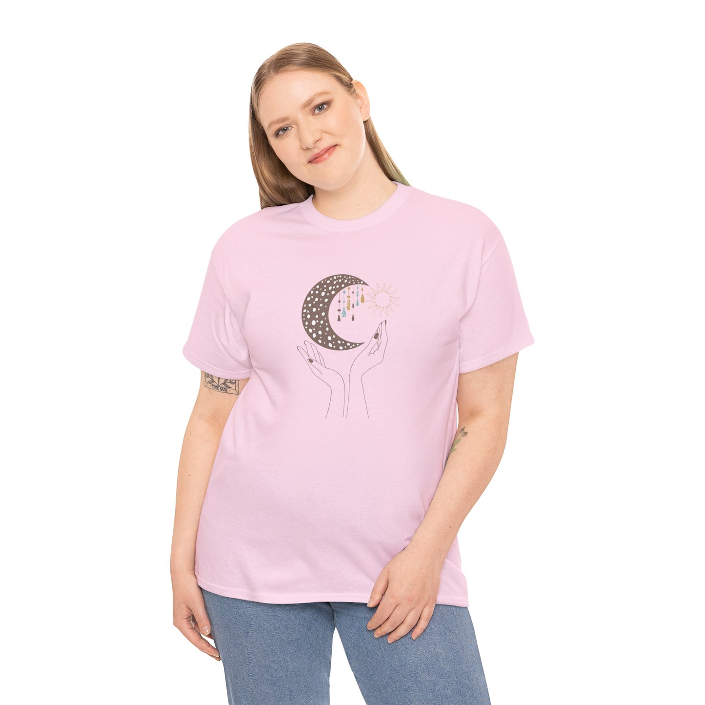 Unisex Heavy Cotton Tee Adult/Teen Activewear Moon Lover Shirt Comes In Many Colors