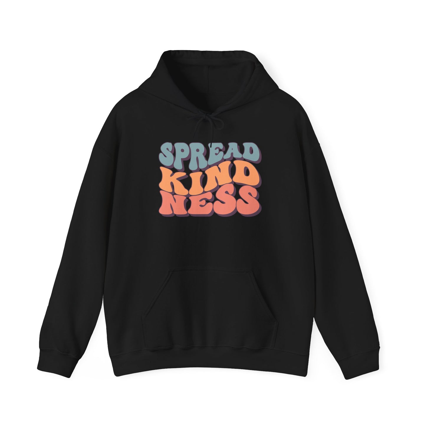 Unisex Heavy Blend™ Hooded Sweatshirt Adult/Teen Activewear Spread Kindness Awareness Light Blue Peach And Mauve Writing