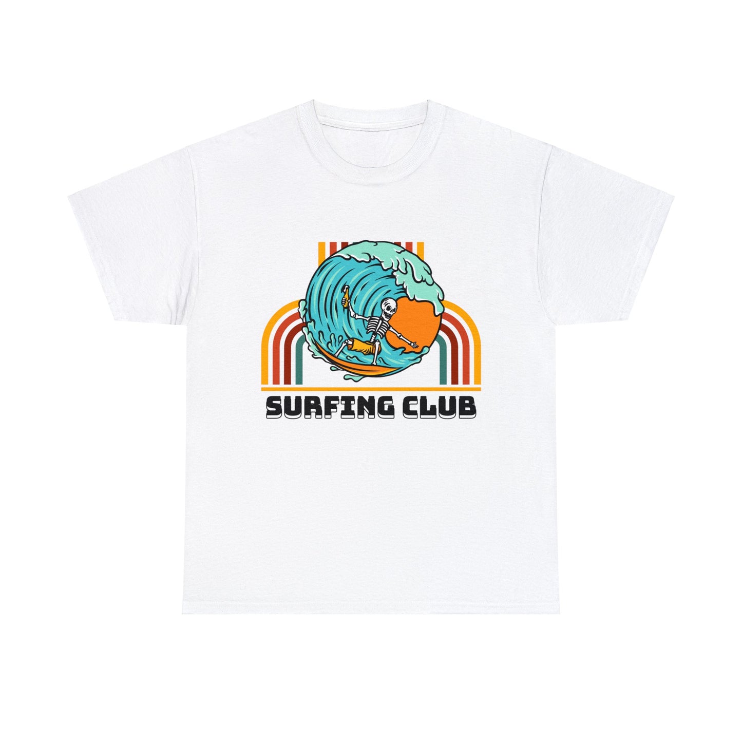 Unisex Heavy Cotton Tee adult/Teen Surfing Club Shirt Comes In Many Colors