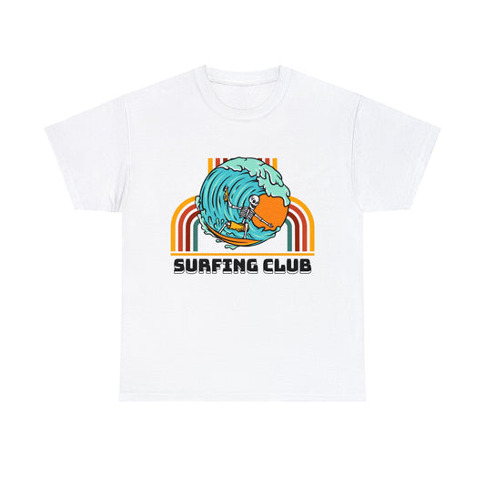 Unisex Heavy Cotton Tee adult/Teen Surfing Club Shirt Comes In Many Colors