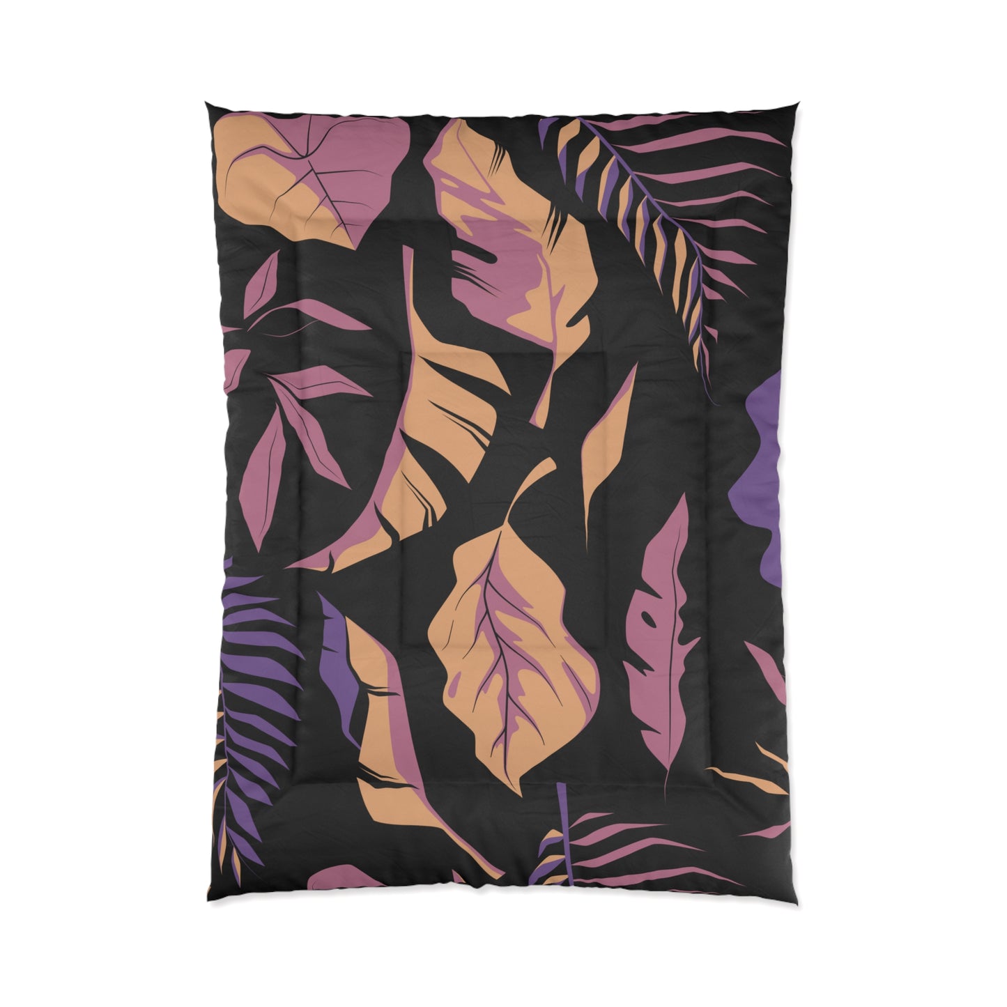 Comforter ADULTS/TEENS/KIDS ACCESSORIES UNISEX BLACK HOT PINK PURPLE JUNGLE PATTERN