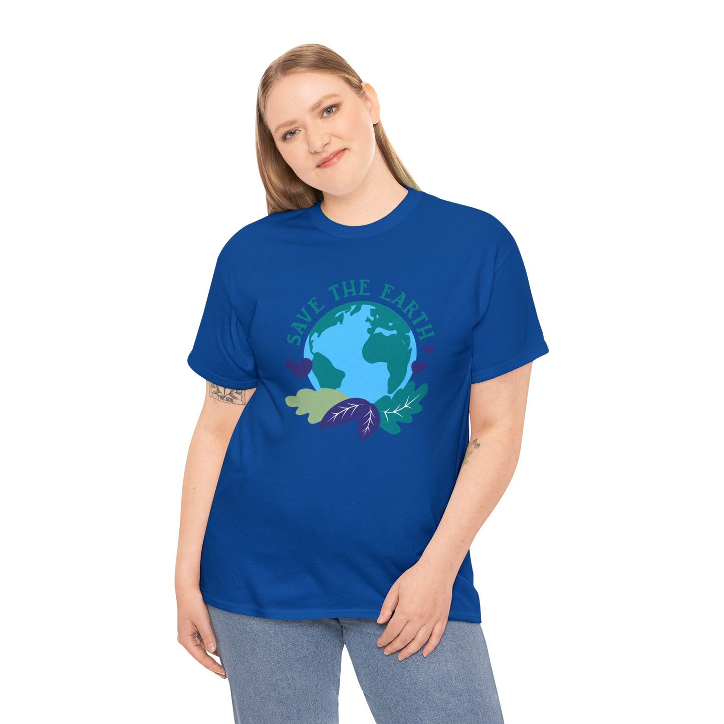 Unisex Heavy Cotton Tee Adult/Teen Activewear Shirt Comes In Many Colors Save The Earth