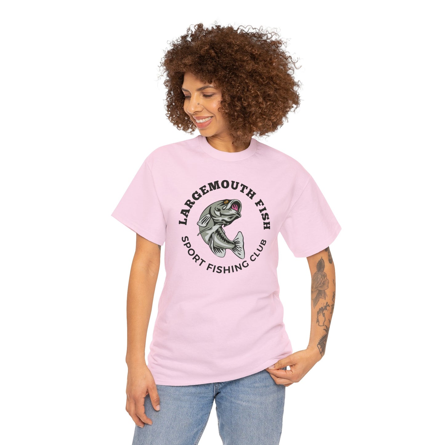 Unisex Heavy Cotton Tee Adult/Teen Activewear Largemouth Bass