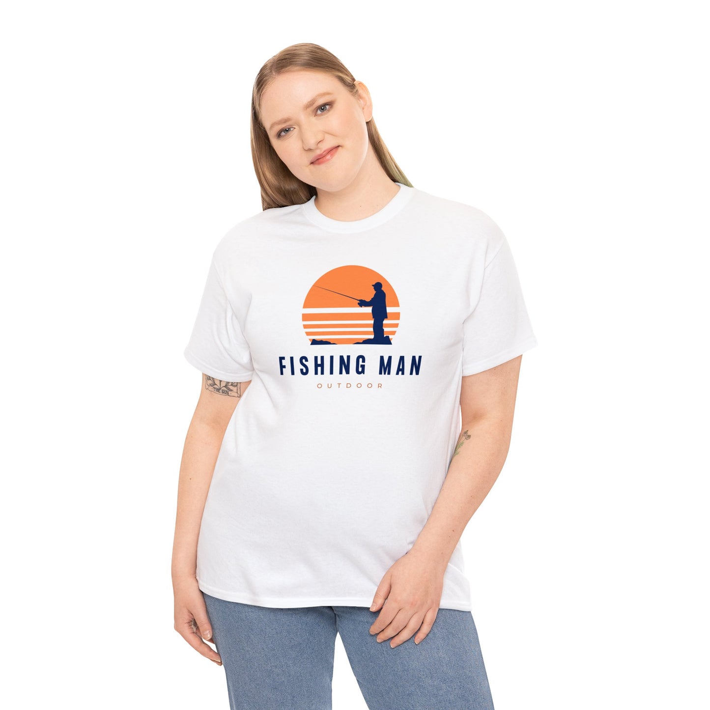 Unisex Heavy Cotton Tee Activewear Adult For That Fishing Man or Woman Fishing Lover Shirt Comes In Many Colors