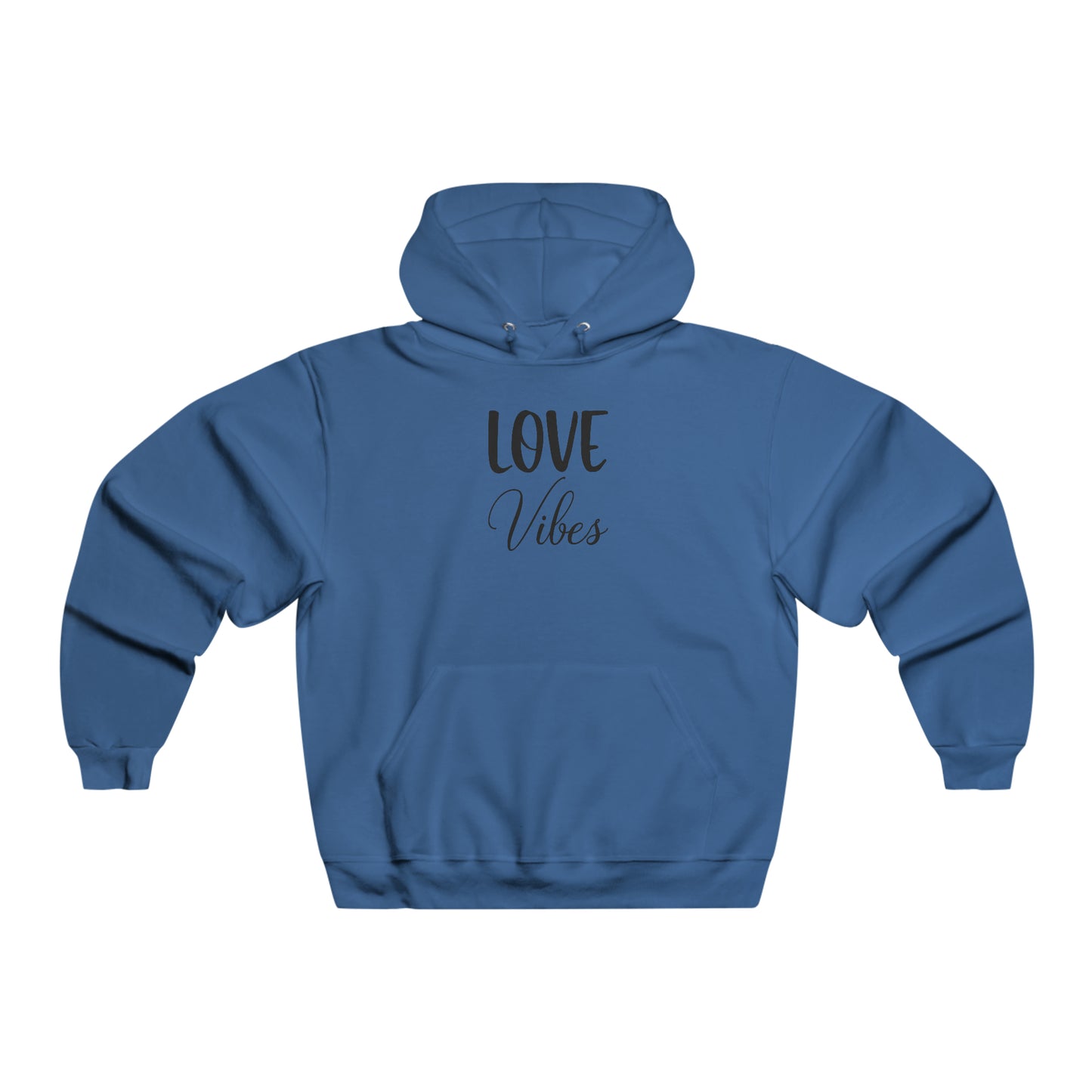 UNISEX NUBLEND® Hooded Sweatshirt ADULT/TEEN ACTIVEWEAR LOVE VIBES IN BLACK WRITING