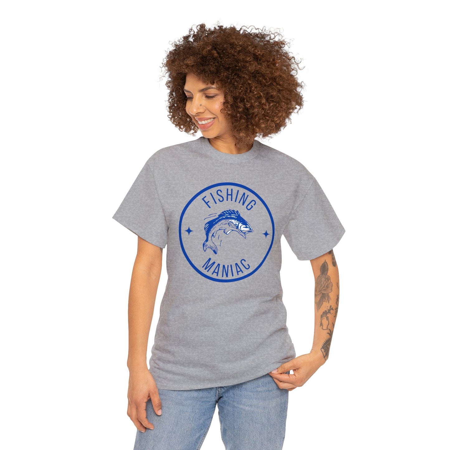 Unisex Heavy Cotton Tee Adult/Teen Activewear For That Fishing Maniac