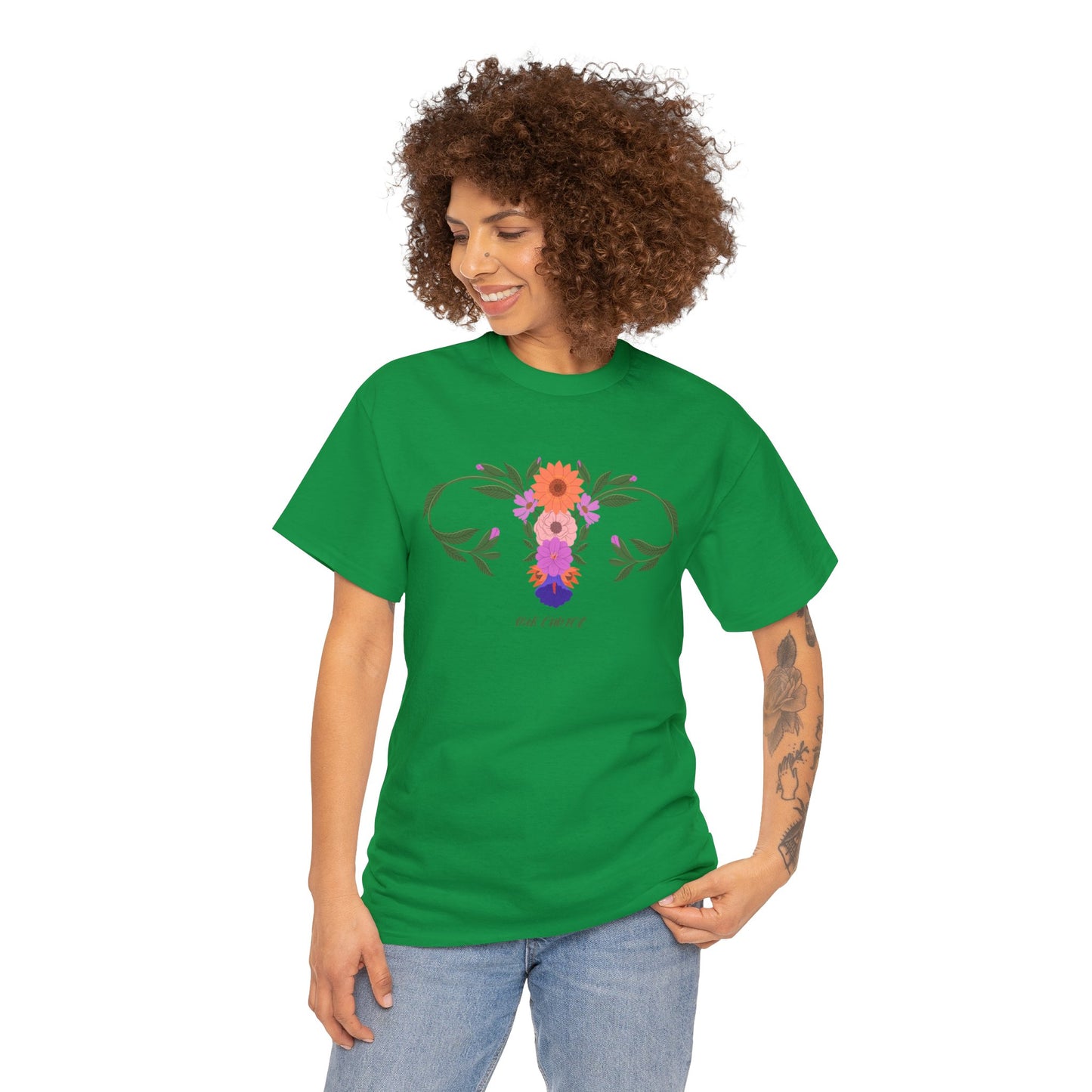 Unisex Heavy Cotton Tee Adult/Teen Activewear Shirt Comes In Many Colors Our Bodies Our Choice