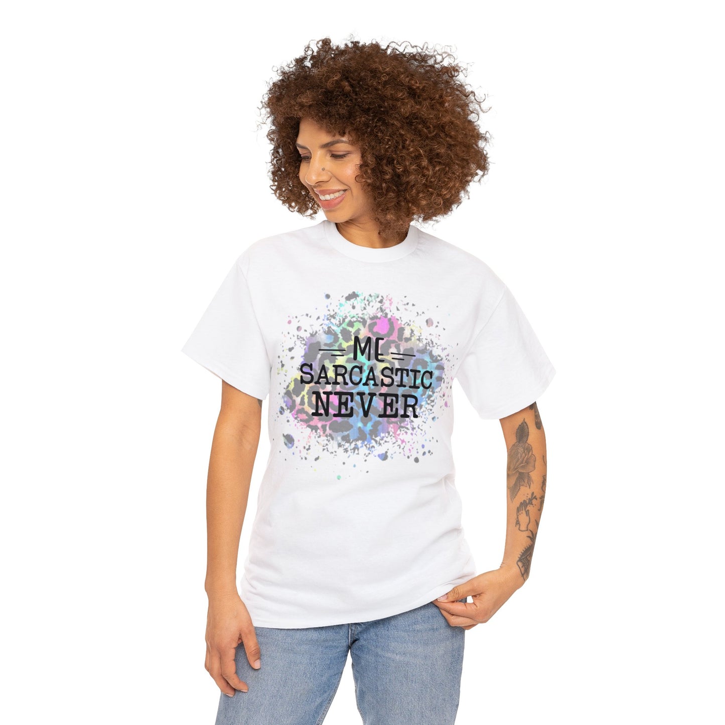 Unisex Heavy Cotton Tee Adult/Teen Activewear Me Sarcastic Never