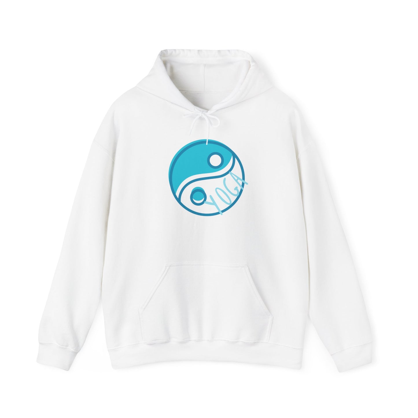 Unisex Heavy Blend™ Hooded Sweatshirt ADULT/TEEN ACTIVEWEAR YOGA TEAL-BLUE LIGHT BLUE LIGHT TEAL-BLUE YIN-YANG BALANCE & HARMONY