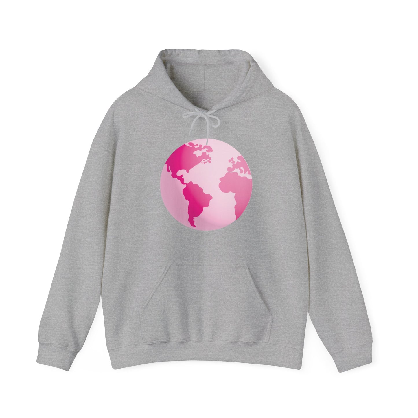 Unisex Heavy Blend™ Hooded Sweatshirt Adult/Teen Activewear on Front Pink World for Fighting Cancer and on Back Fight Cancer in Pink Writing