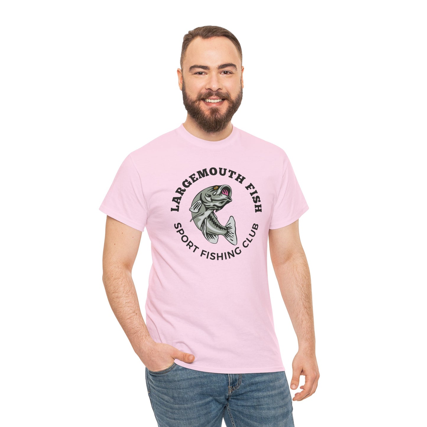 Unisex Heavy Cotton Tee Adult/Teen Activewear Largemouth Bass