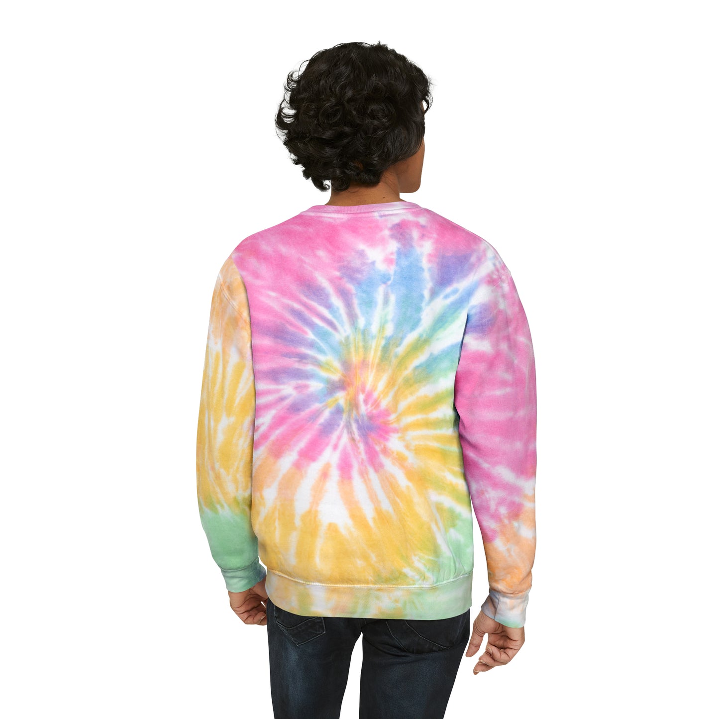 Unisex Tie-Dye Sweatshirt ADULT ACTIVEWEAR CLASSY WITH A SAVAGE SIDE IN BLACK WRITING