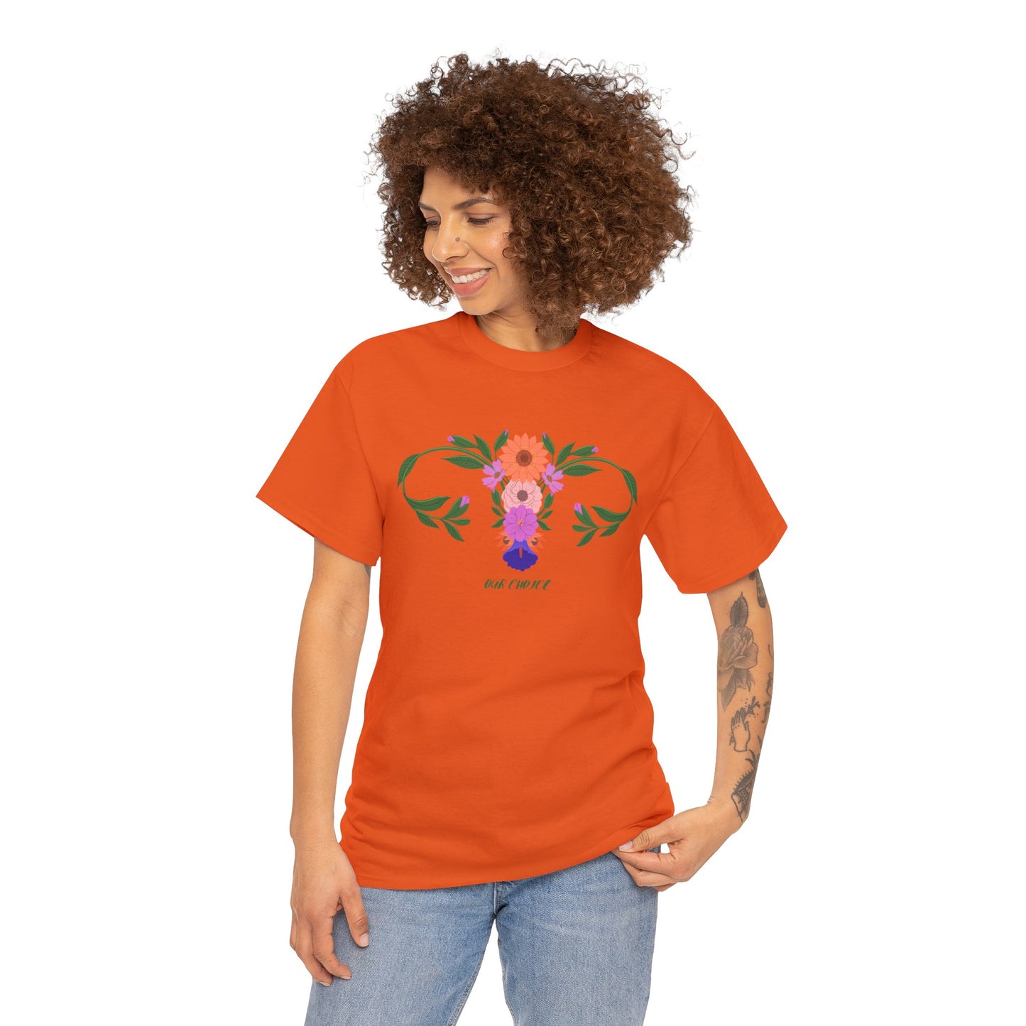 Unisex Heavy Cotton Tee Adult/Teen Activewear Shirt Comes In Many Colors Our Bodies Our Choice