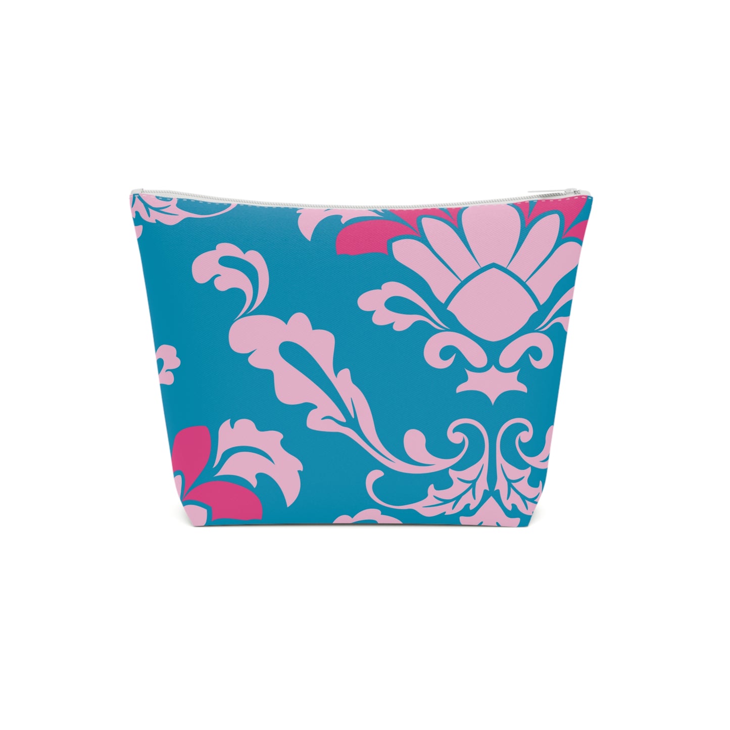 Cotton Cosmetic Bag Adult/Teen Makeup Bag Unisex Hot Pink Teal-Blue Customizable Put your Favorite Photo or Slogan, Or Name on THis tiffany.trillo@icloud.com