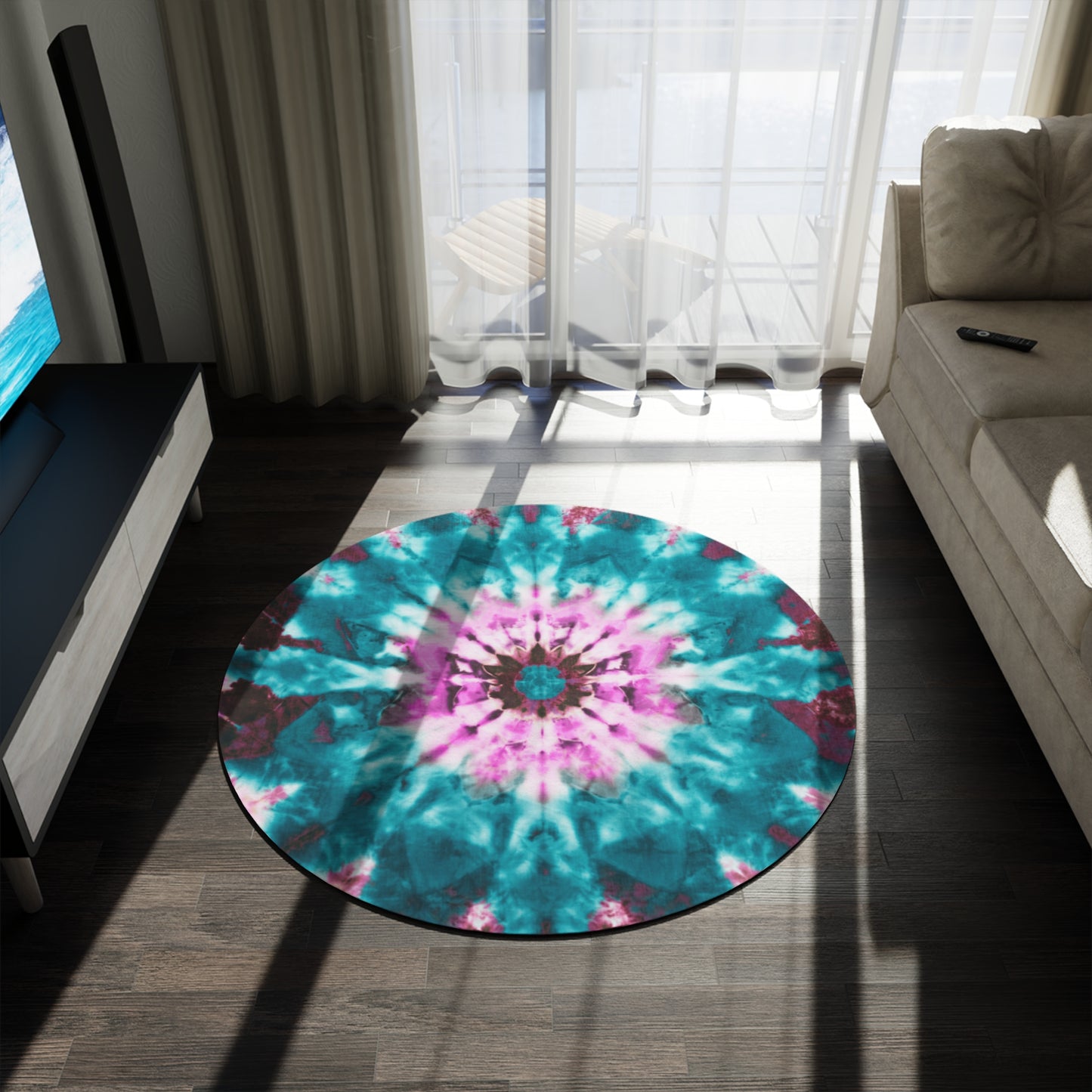 Round Rug     Has Matching Products Sold Separate, If you want a Matching Products That Youd Like Me to Make in a Certain Print That's Not Listed Call or if you'd like to Choose Your Own Print No Charge No Problem