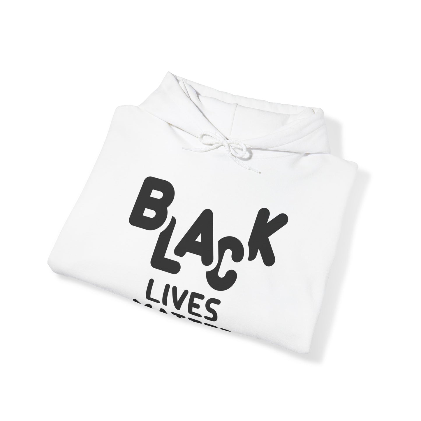 Unisex Heavy Blend™ Hooded Sweatshirt Adult/Teen Activewear Black Lives Matter in Black Writing