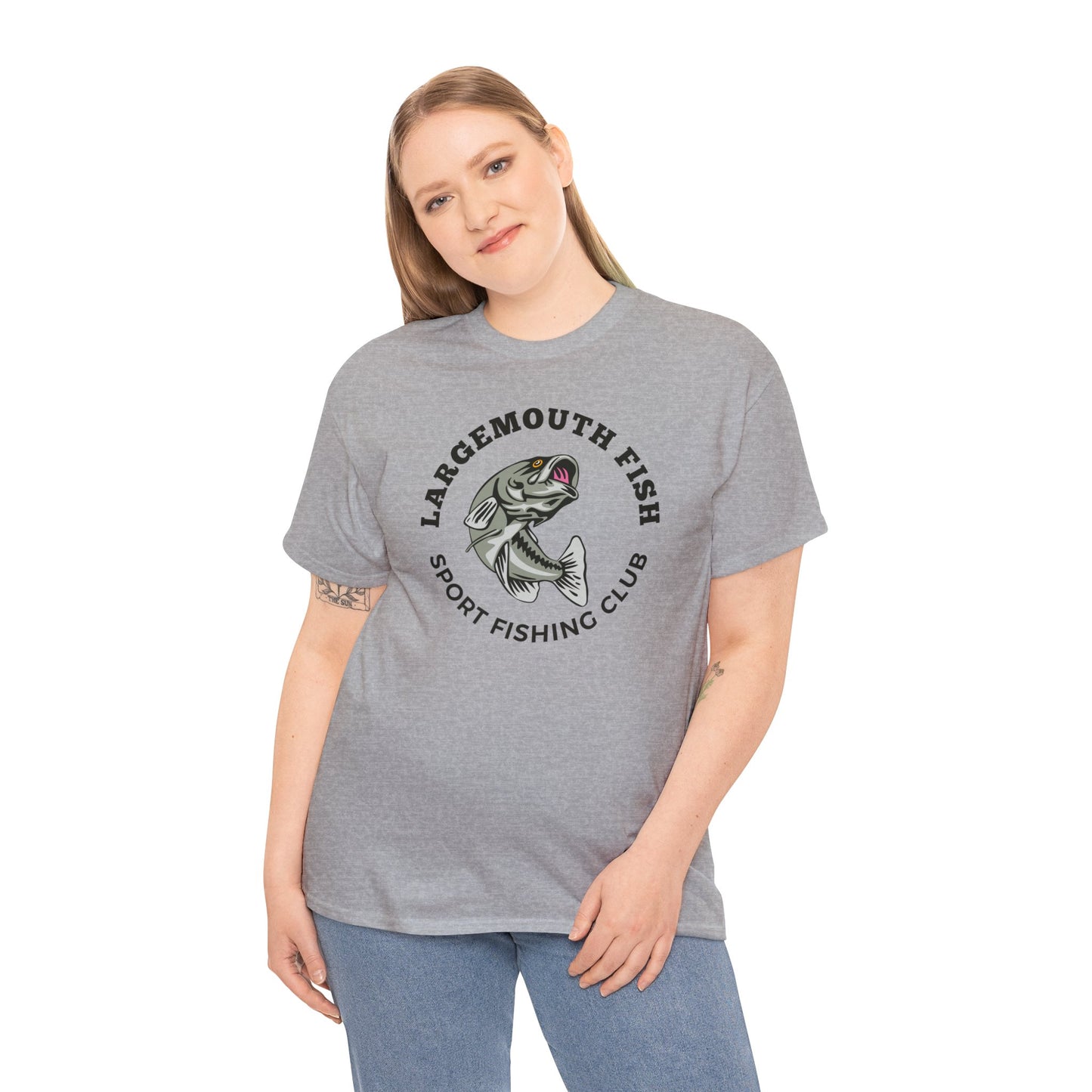 Unisex Heavy Cotton Tee Adult/Teen Activewear Largemouth Bass