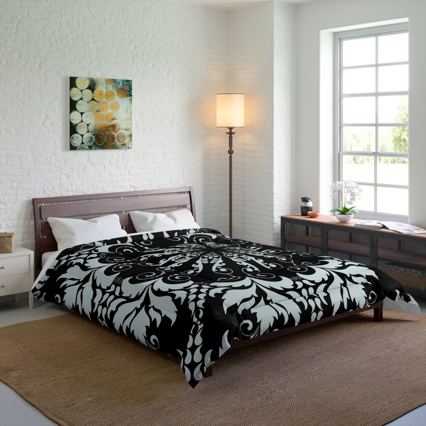 Comforters Are Available To Be Made To Match Any Product Including Pillow Shams, Curtains, Rugs, Clocks, and More Please Call 1-603-377-1833 Can Be Done In 24 Hours