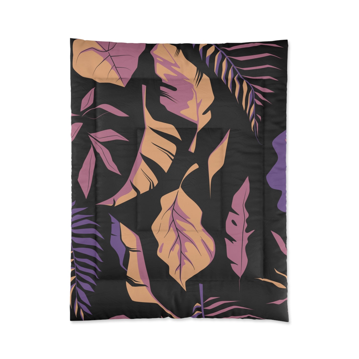 Comforter ADULTS/TEENS/KIDS ACCESSORIES UNISEX BLACK HOT PINK PURPLE JUNGLE PATTERN