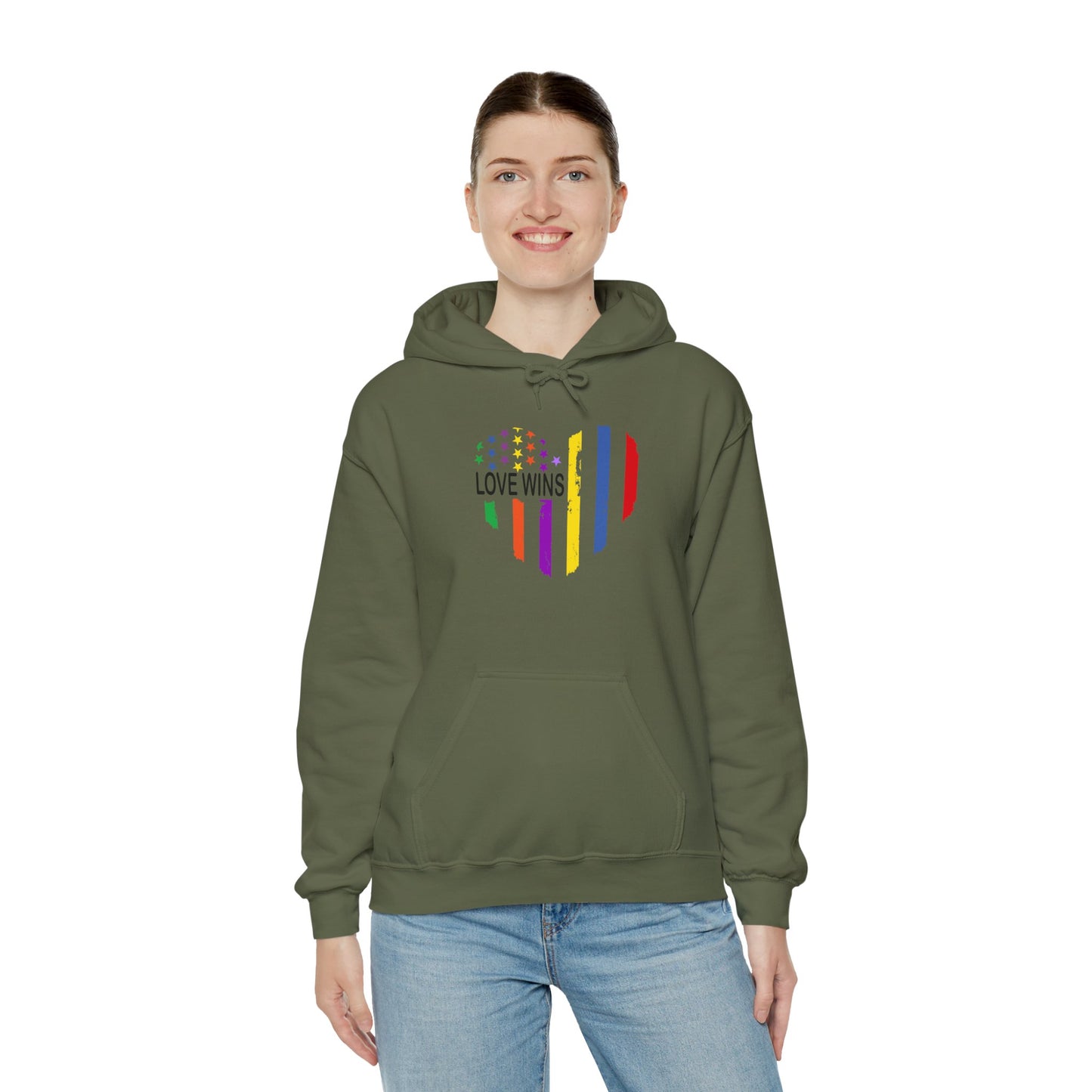 Unisex Heavy Blend™ LGBTQ Hoodie - Love is Love Design