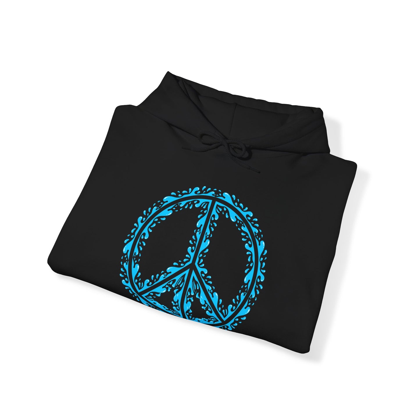 Unisex Heavy Blend™ Hooded Sweatshirt Adult/Teen Blue Peace Sign