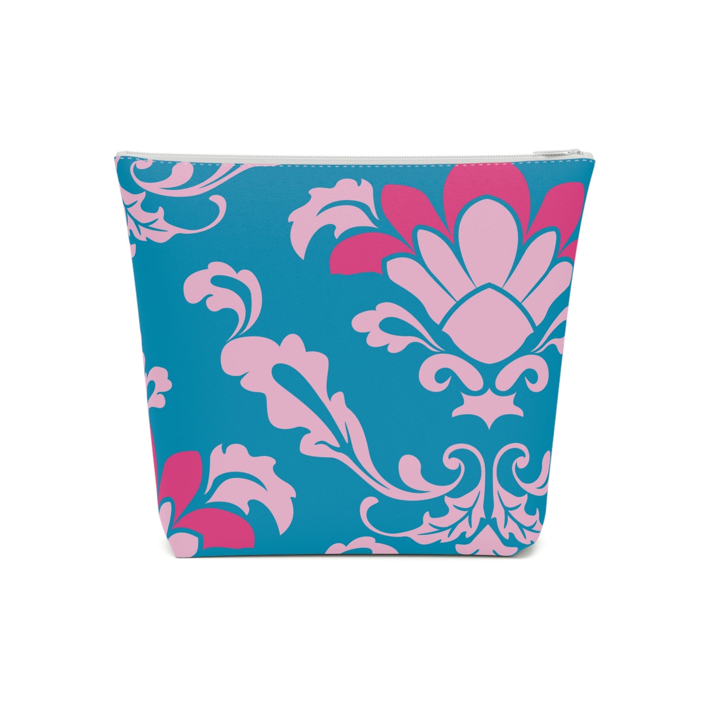 Cotton Cosmetic Bag Adult/Teen Makeup Bag Unisex Hot Pink Teal-Blue Customizable Put your Favorite Photo or Slogan, Or Name on THis tiffany.trillo@icloud.com