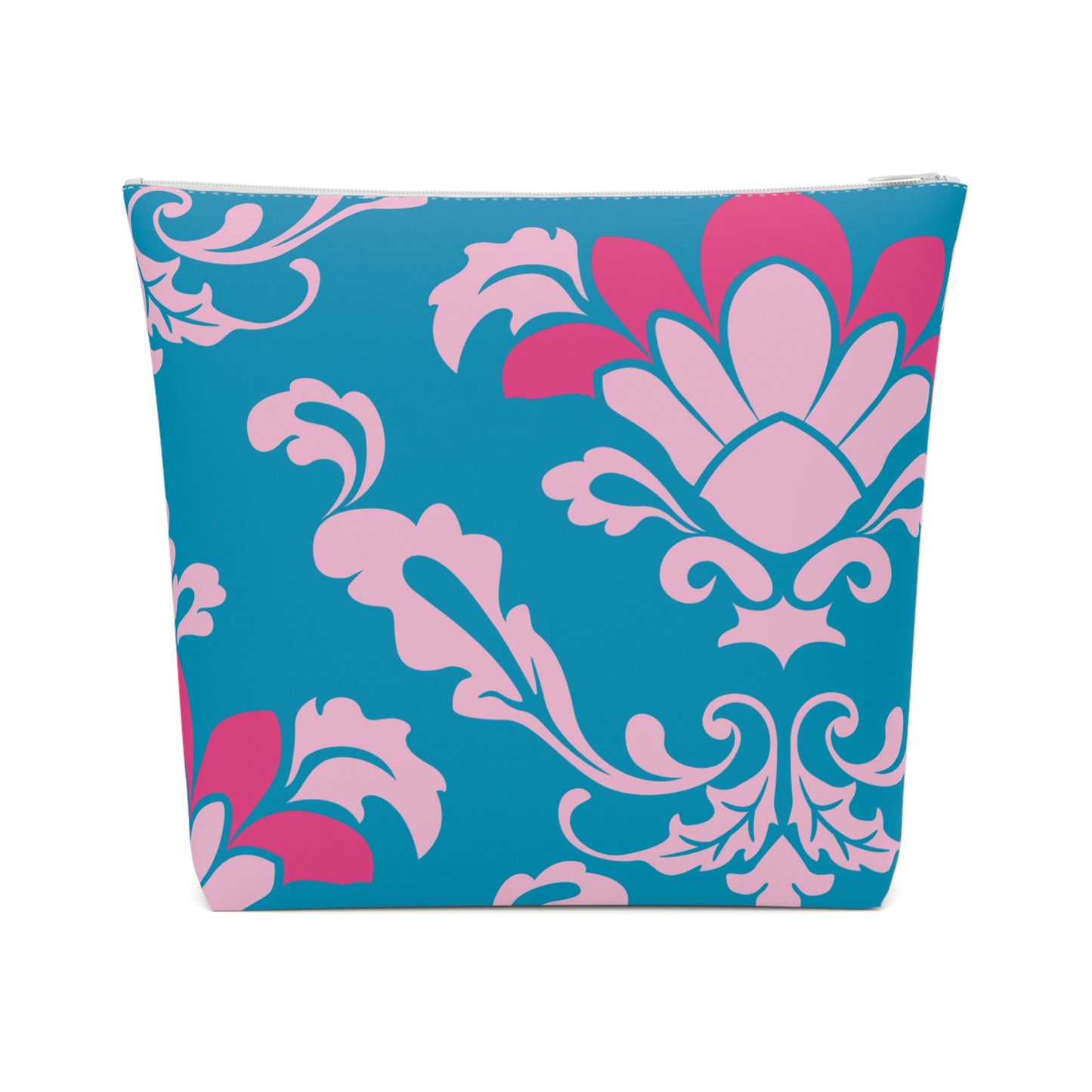 Cotton Cosmetic Bag Adult/Teen Makeup Bag Unisex Hot Pink Teal-Blue Customizable Put your Favorite Photo or Slogan, Or Name on THis tiffany.trillo@icloud.com