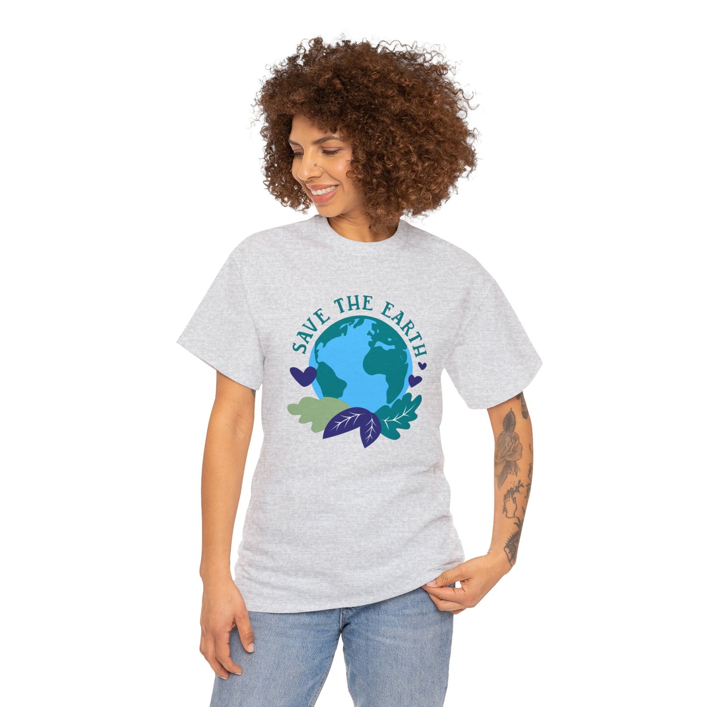 Unisex Heavy Cotton Tee Adult/Teen Activewear Shirt Comes In Many Colors Save The Earth