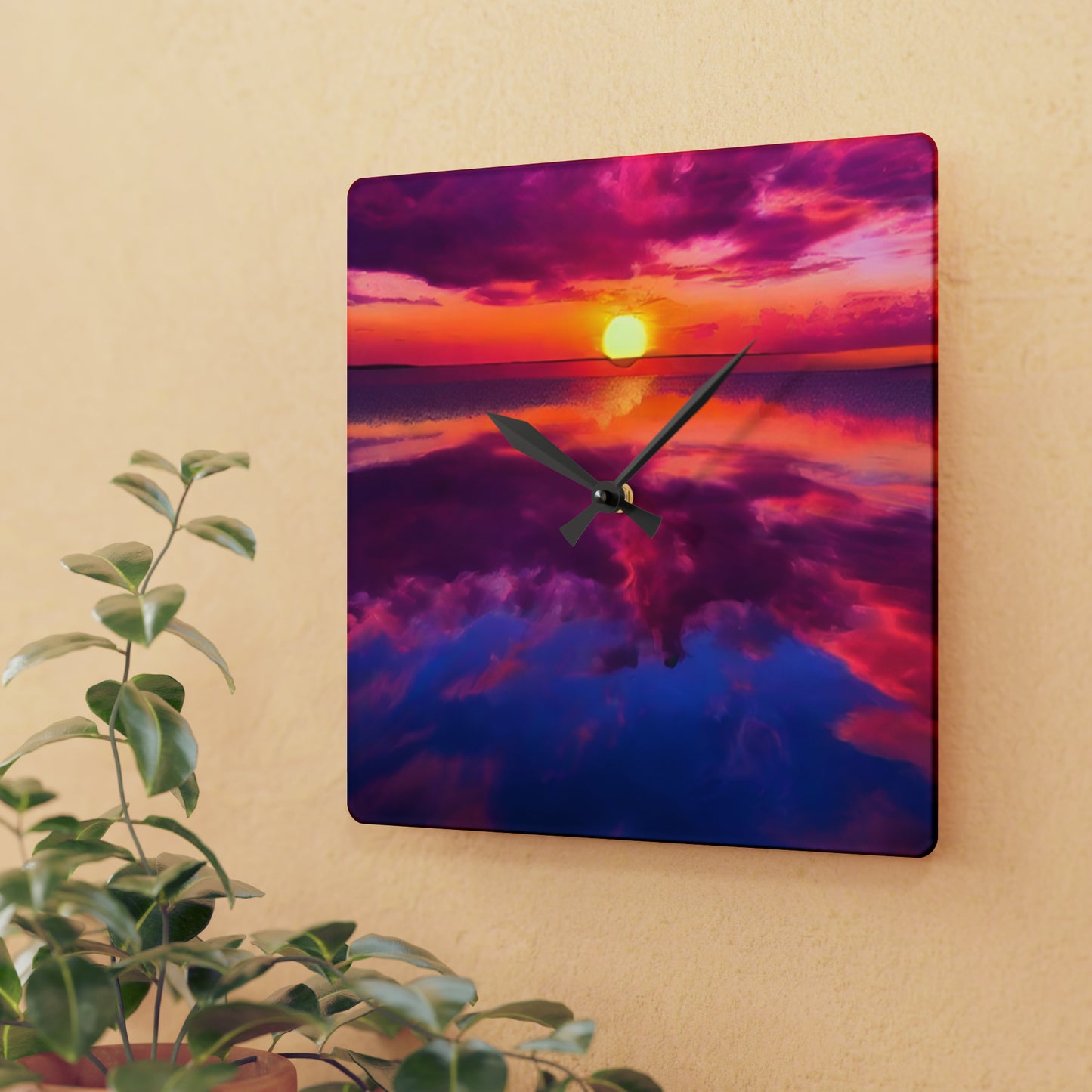 Acrylic Wall Clock Matching Products Available. Bring Your Own Image For Free. Love a Print and Want It On a Different Products Just Call 1-603-377-1833