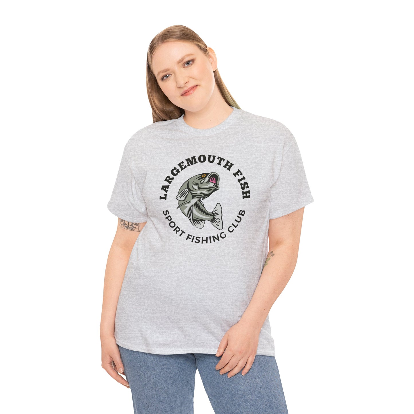 Unisex Heavy Cotton Tee Adult/Teen Activewear Largemouth Bass