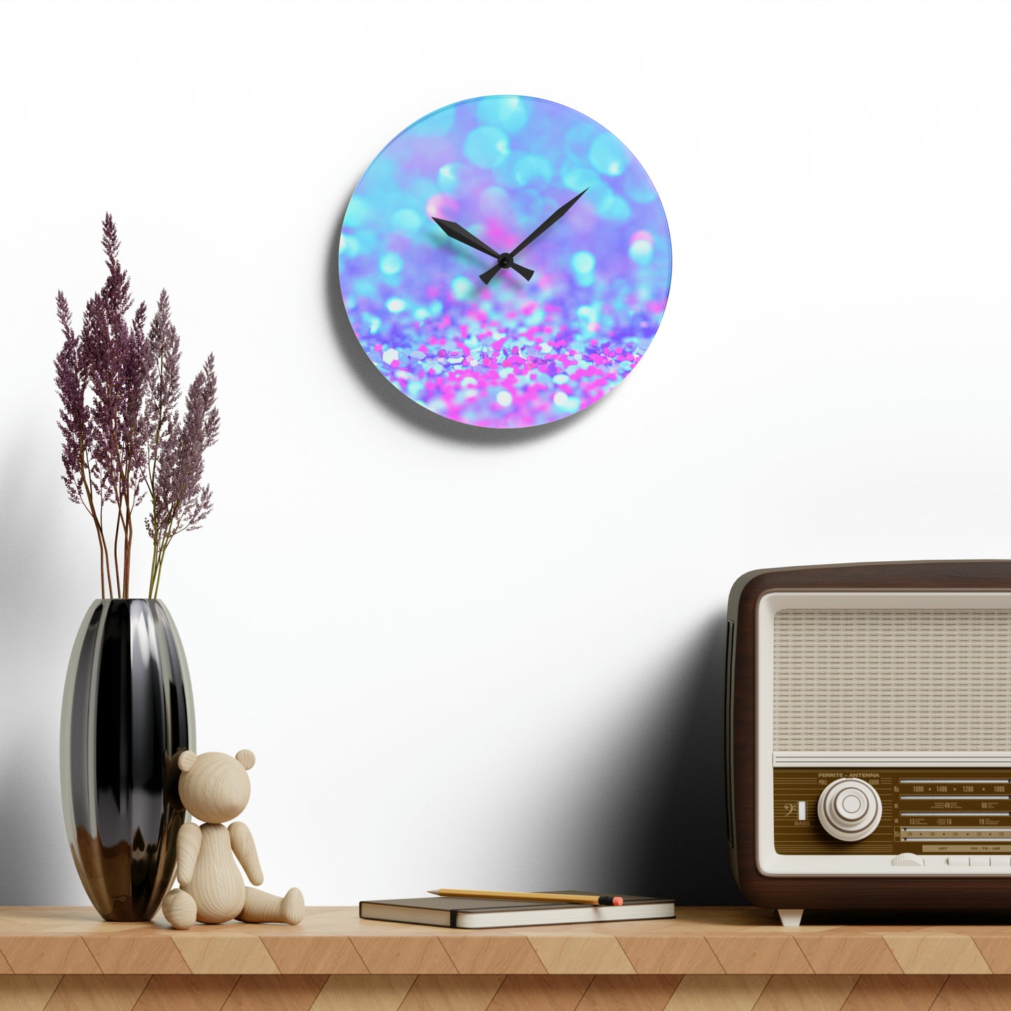 Acrylic Wall Clock Has Matching Products Sold Separate, If you want a Matching Products That Youd Like Me to Make in a Certain Print That's Not Listed Call or if you'd like to Choose Your Own Print No Charge No Problem