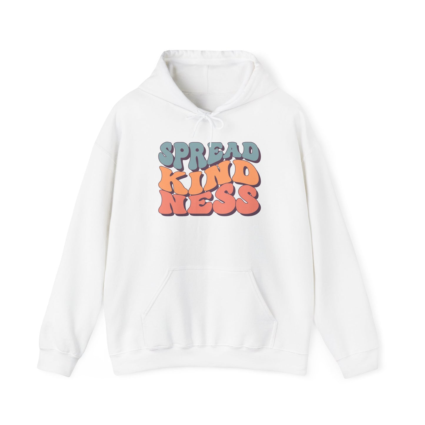 Unisex Heavy Blend™ Hooded Sweatshirt Adult/Teen Activewear Spread Kindness Awareness Light Blue Peach And Mauve Writing