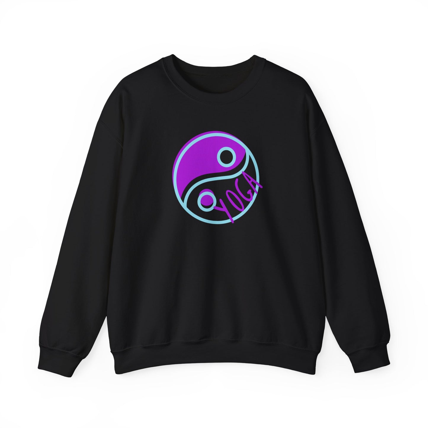 Unisex Heavy Blend™ Crewneck Sweatshirt ADULT/TEEN ACTIVEWEAR YIN-YANG  PURPLE TEAL-BLUE