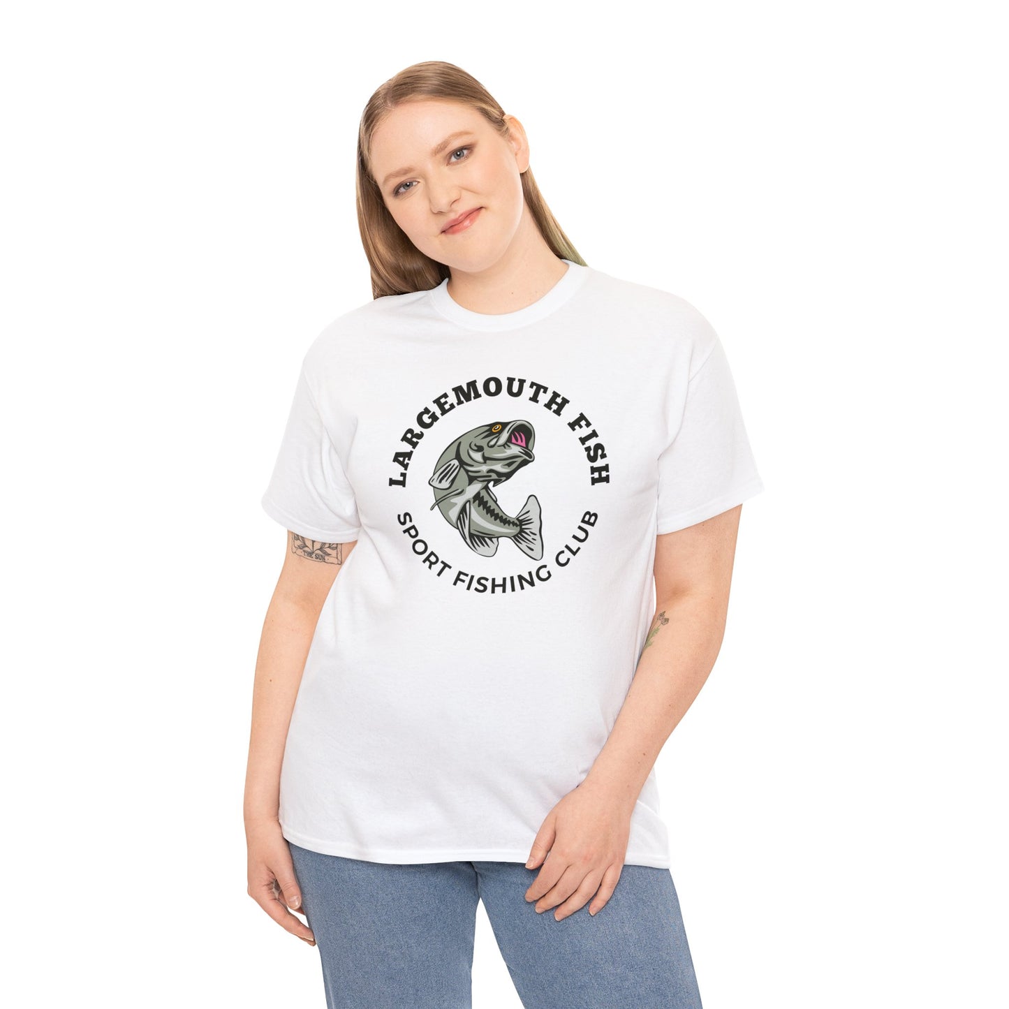 Unisex Heavy Cotton Tee Adult/Teen Activewear Largemouth Bass