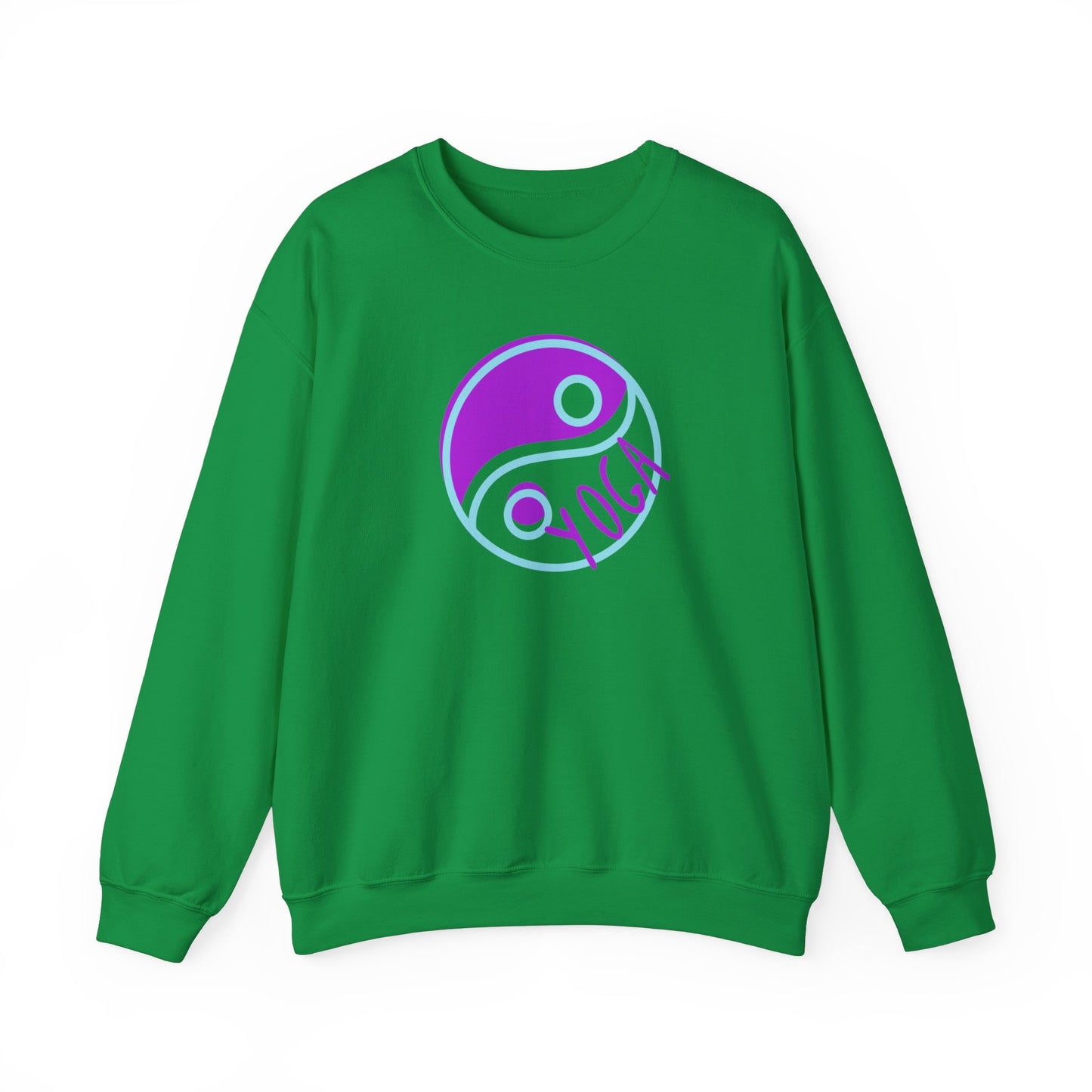 Unisex Heavy Blend™ Crewneck Sweatshirt ADULT/TEEN ACTIVEWEAR YIN-YANG  PURPLE TEAL-BLUE