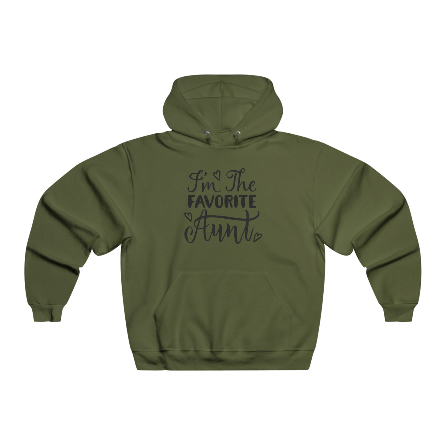 UNISEX NUBLEND® Hooded Sweatshirt ADULT/TEEN ACTIVEWEAR I'M THE FAVORITE AUNT BLACK WRITING