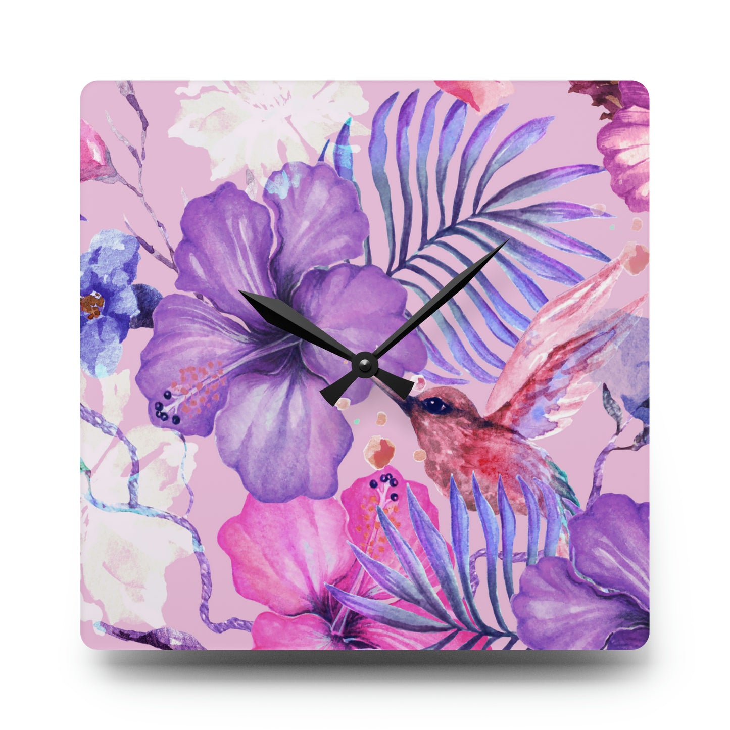 Acrylic Wall Clock Has Matching Bedroom Sets Sold Separate, Choose Your Own Image Free of Charge Call 1-603-377-1833