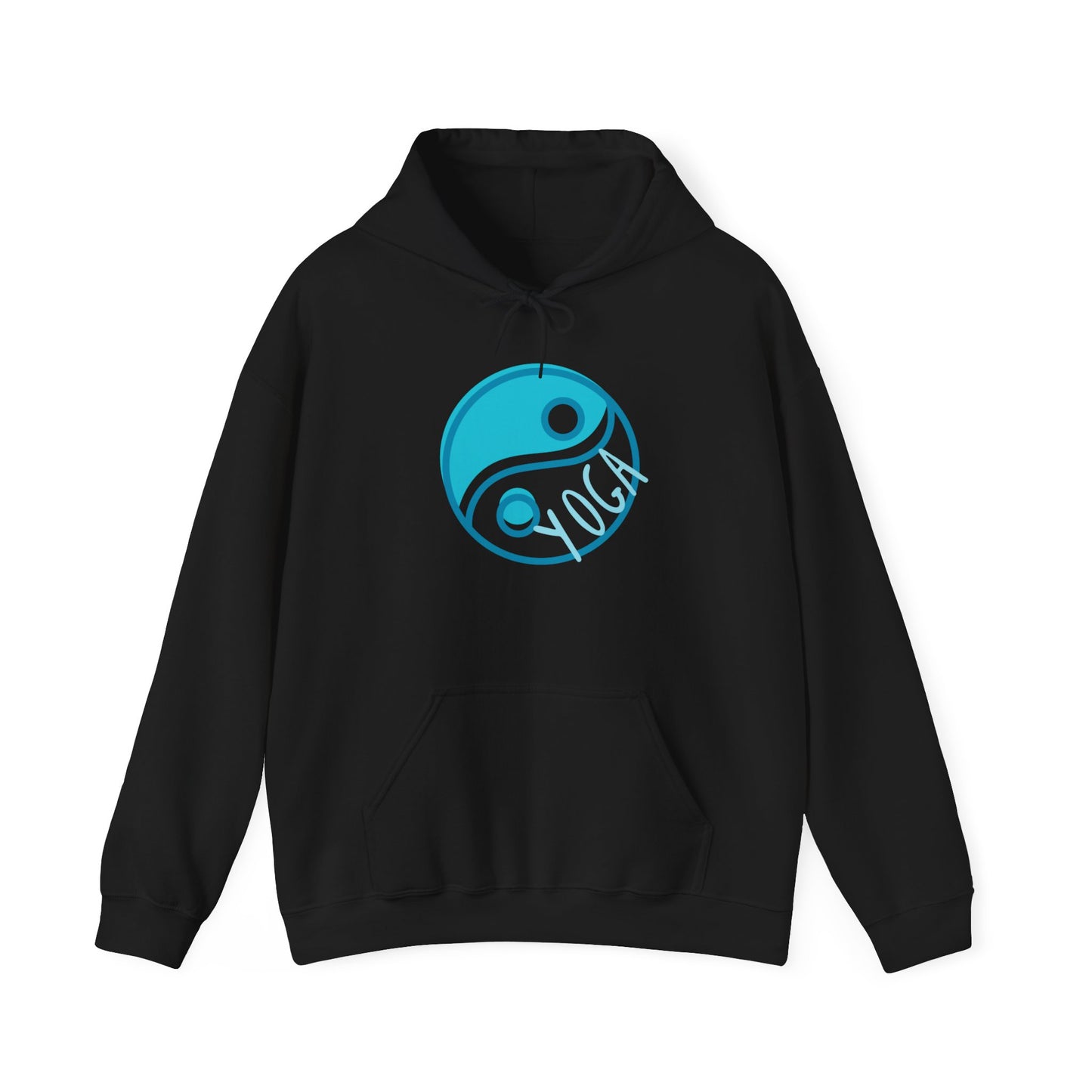 Unisex Heavy Blend™ Hooded Sweatshirt ADULT/TEEN ACTIVEWEAR YOGA TEAL-BLUE LIGHT BLUE LIGHT TEAL-BLUE YIN-YANG BALANCE & HARMONY