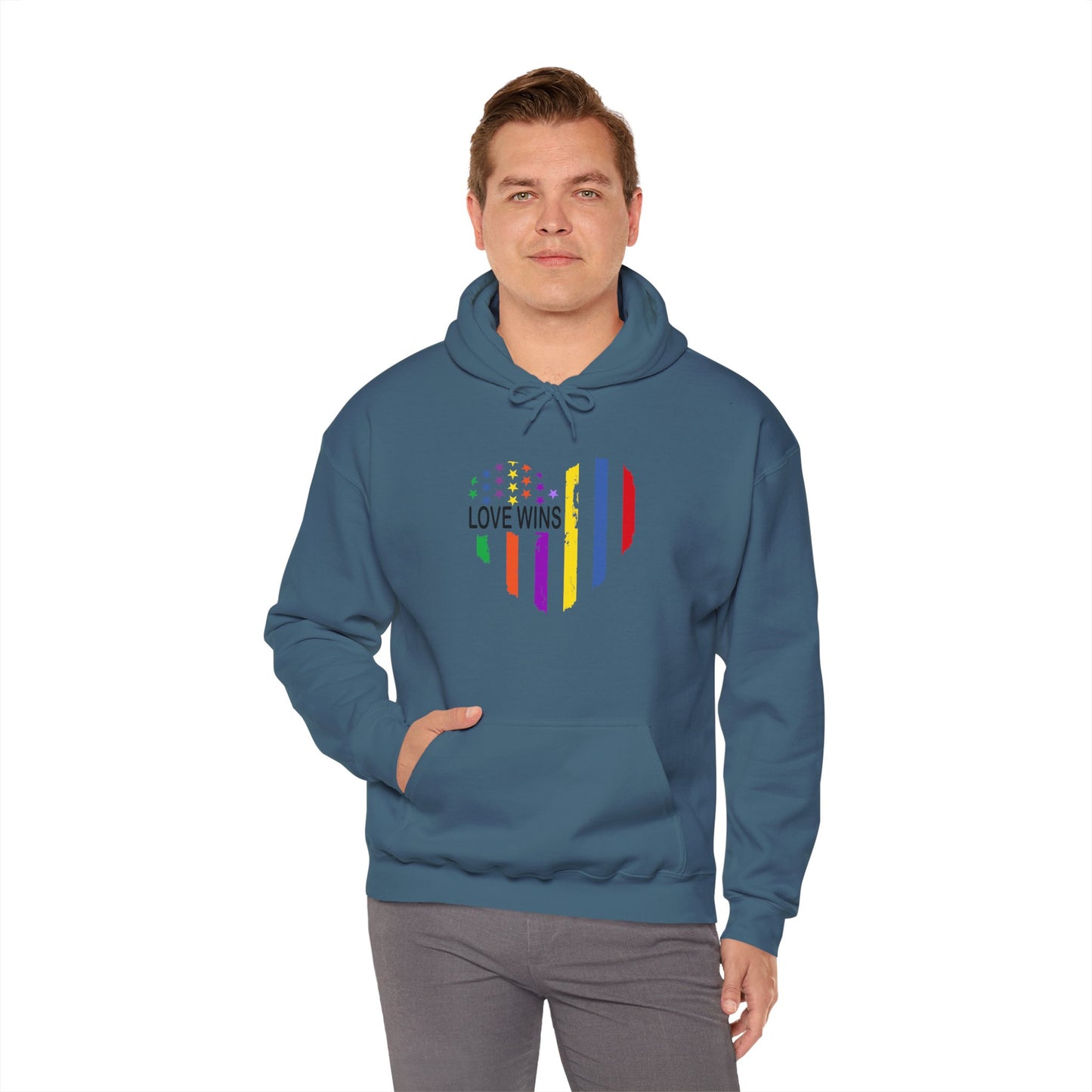 Unisex Heavy Blend™ LGBTQ Hoodie - Love is Love Design