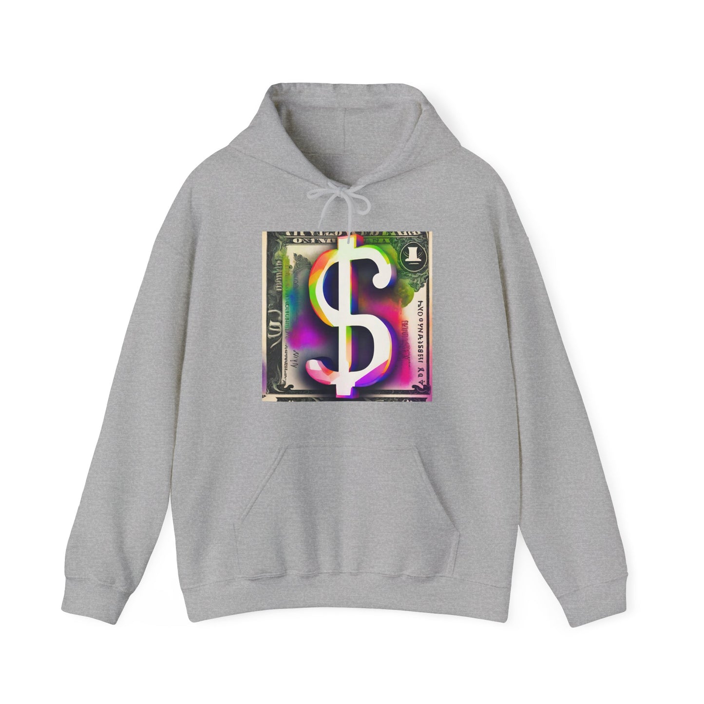 Unisex Heavy Blend™ Hooded Sweatshirt Activewear Adult/Teen Dollar Sign w/ Purple Pink Blue