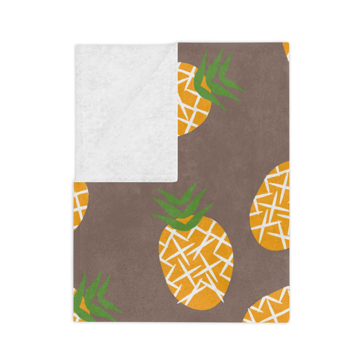 Velveteen Minky Blanket Pineapple Blanket For Kids/Adult/Babies