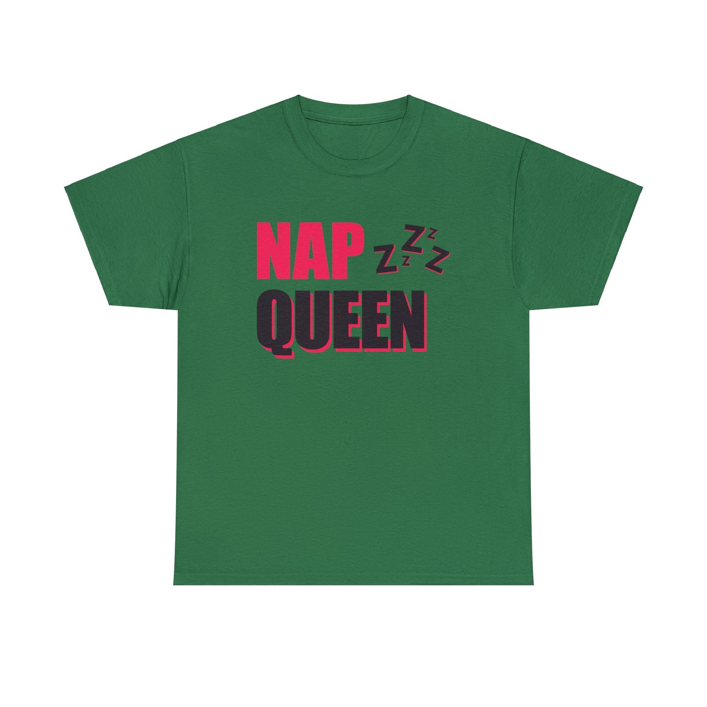 Unisex Heavy Cotton Tee Adult/Teen Activewear Nap Queen In Black Writing  Customizable Call 603-377-1833