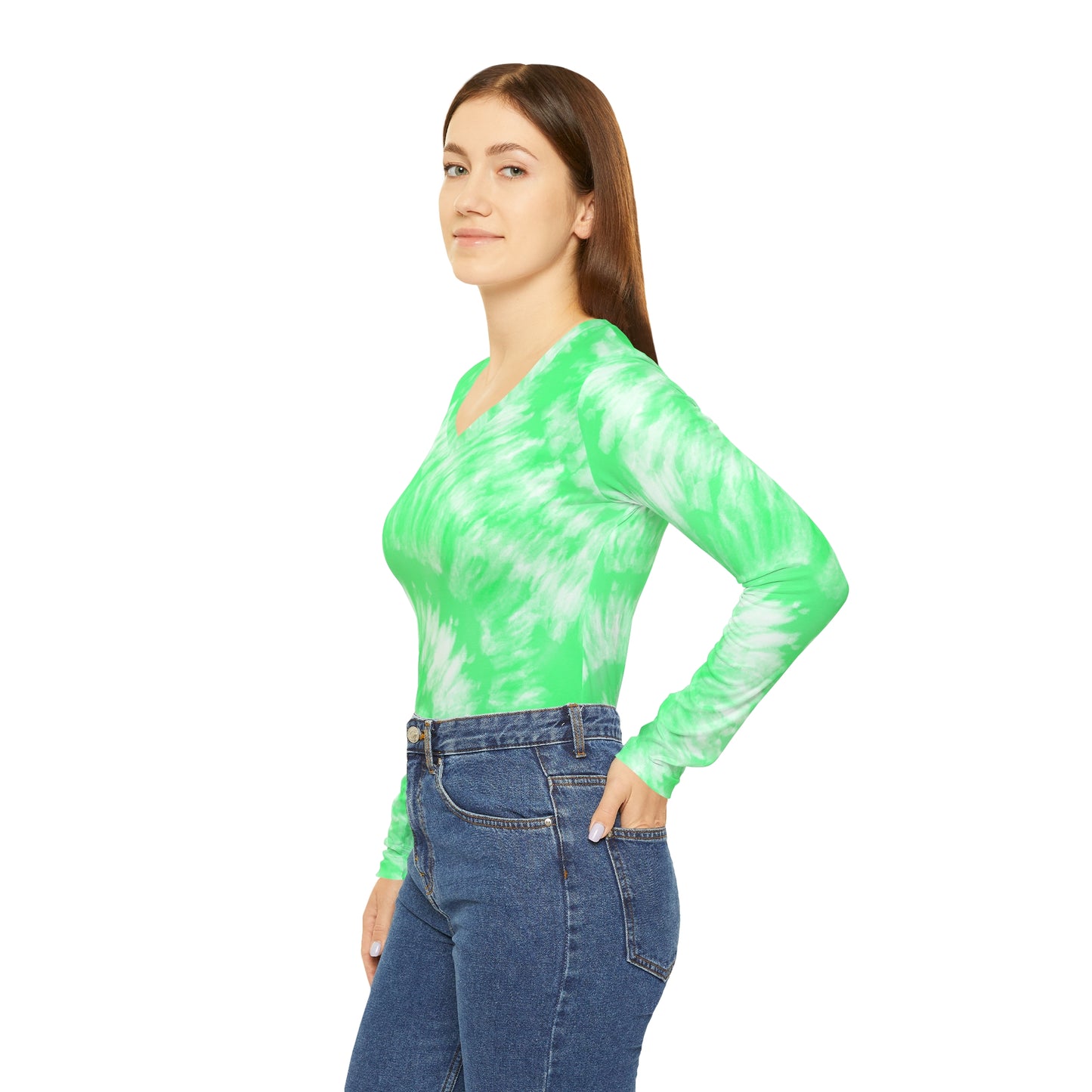 Women's Long Sleeve V-neck Shirt (AOP)