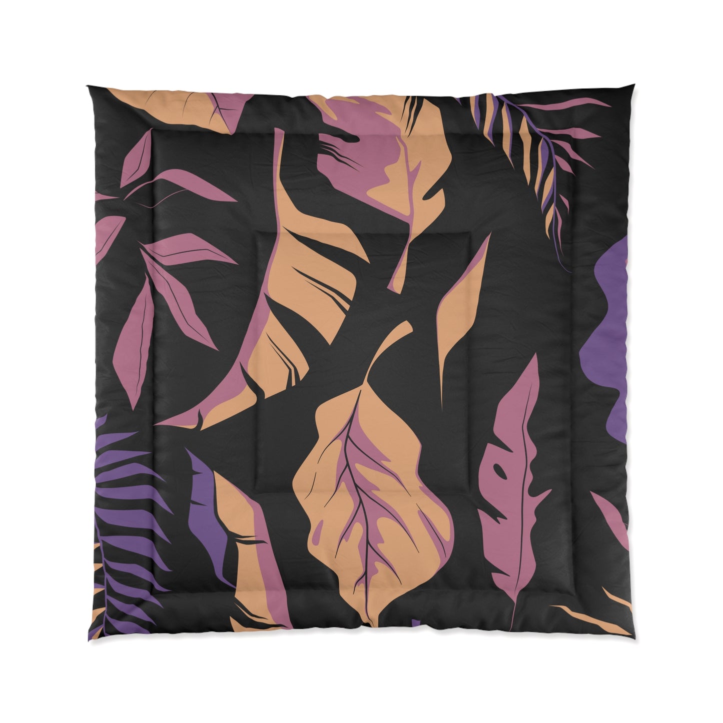 Comforter ADULTS/TEENS/KIDS ACCESSORIES UNISEX BLACK HOT PINK PURPLE JUNGLE PATTERN