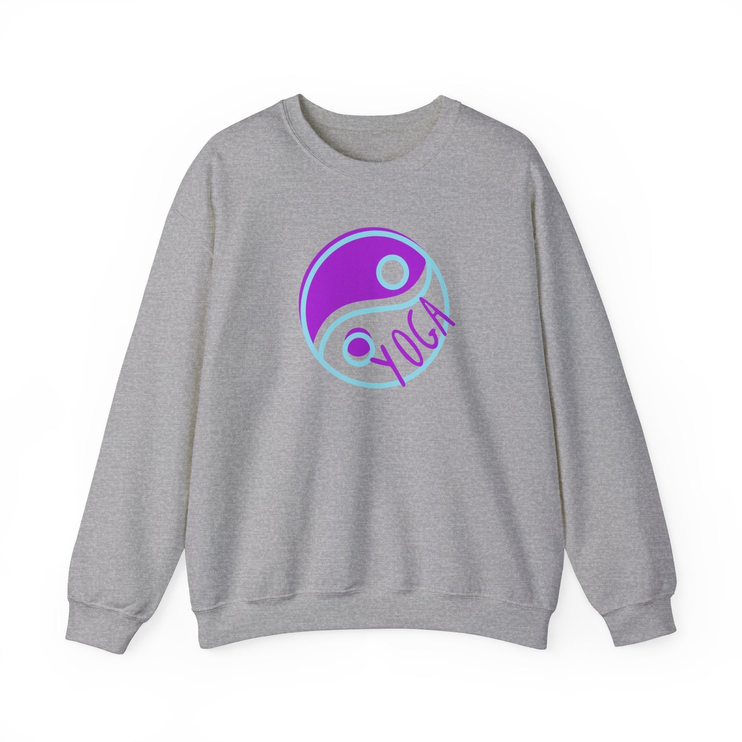 Unisex Heavy Blend™ Crewneck Sweatshirt ADULT/TEEN ACTIVEWEAR YIN-YANG  PURPLE TEAL-BLUE